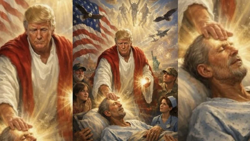 Donald Trump AI Jesus — Screenshot of Donald Trump Truth Social post attacking Pope Leo for being weak on crime and foreign policy.