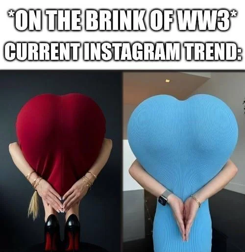 Heart Butt Challenge — Woman in brown ribbed dress forming heart shape in home interior with plant